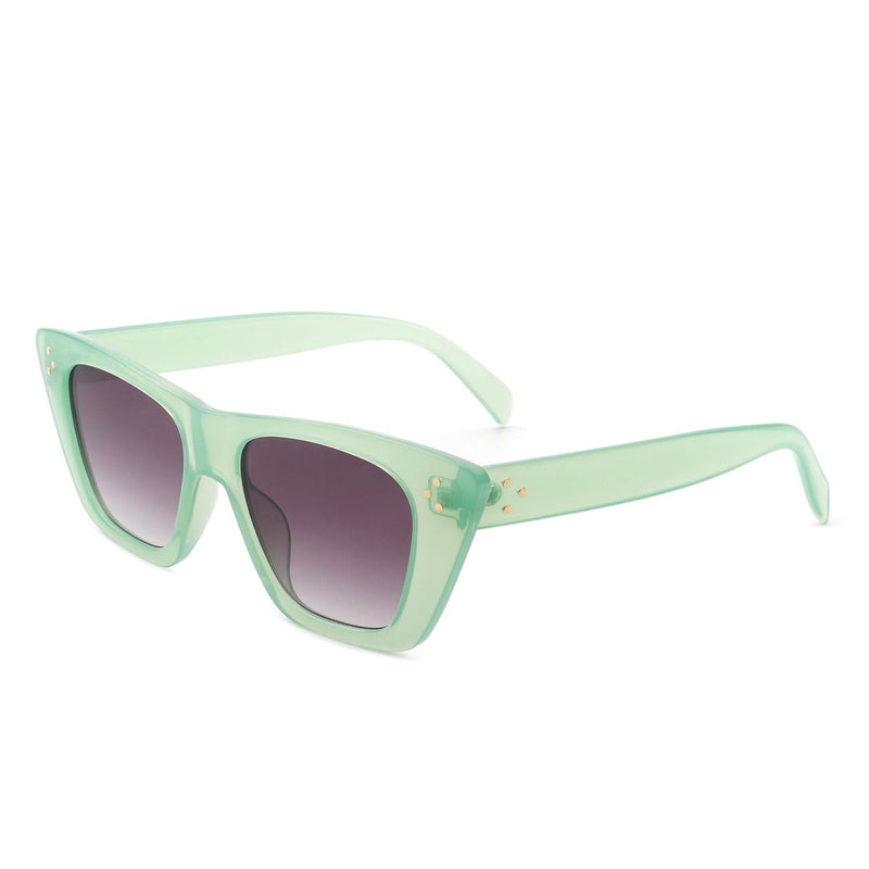 Cramilo Eyewear Sunglasses Green Lightnin - Women Retro Cat Eye Fashion Square Sunglasses