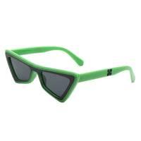 Cramilo Eyewear Sunglasses Green Sublar - Retro Triangle Fashion Colorful Cat Eye Women Sunglasses