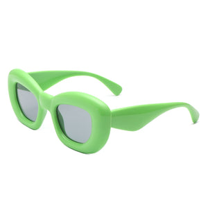 Cramilo Eyewear Sunglasses Green Uplos - Square Thick Frame Women Fashion Cat Eye Sunglasses