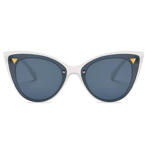 Cramilo Eyewear Sunglasses GRENOBLE | Women Retro Fashion Round Cat Eye Sunglasses