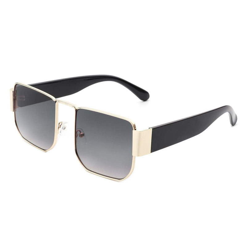 Cramilo Eyewear Sunglasses Grey Diamonde - Square Retro Flat Top Tinted Vintage Fashion Sunglasses