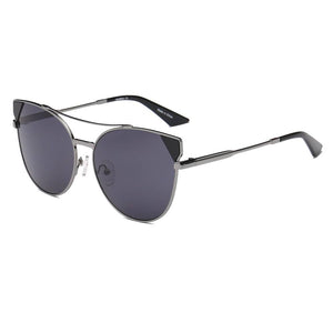 Cramilo Eyewear Sunglasses Gunmetal - Gray CLARCKSTON | Women's Trendy Mirrored Lens Cat Eye Sunglasses