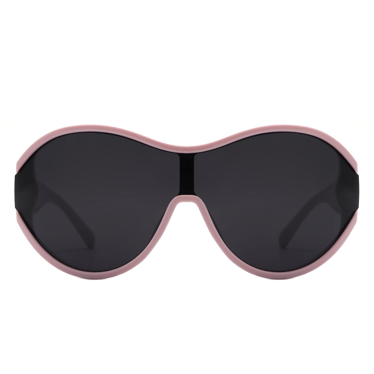 Cramilo Eyewear Sunglasses Gwyneth - Oversize Oval Retro Circle Fashion Curved Round Sunglasses