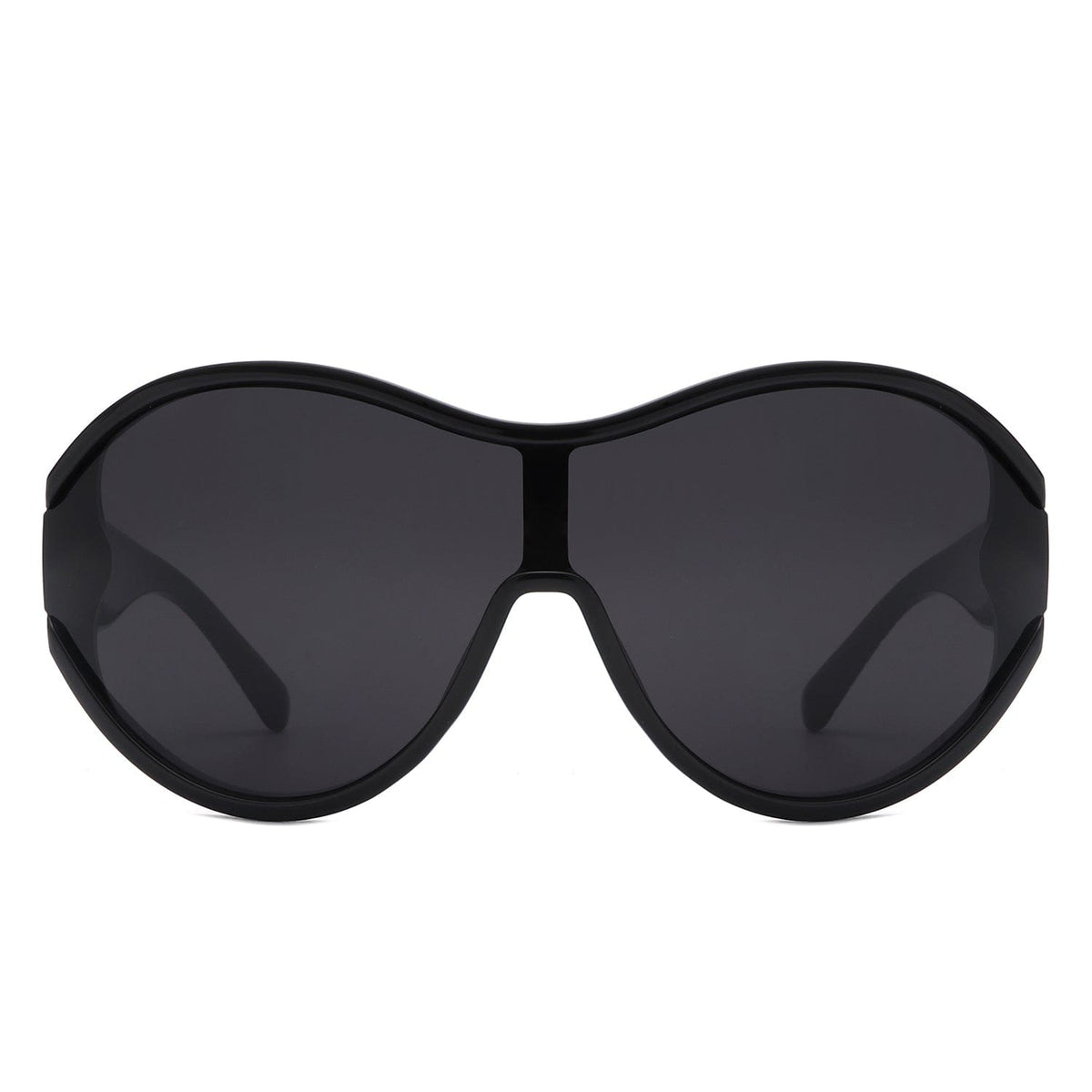 Cramilo Eyewear Sunglasses Gwyneth - Oversize Oval Retro Circle Fashion Curved Round Sunglasses