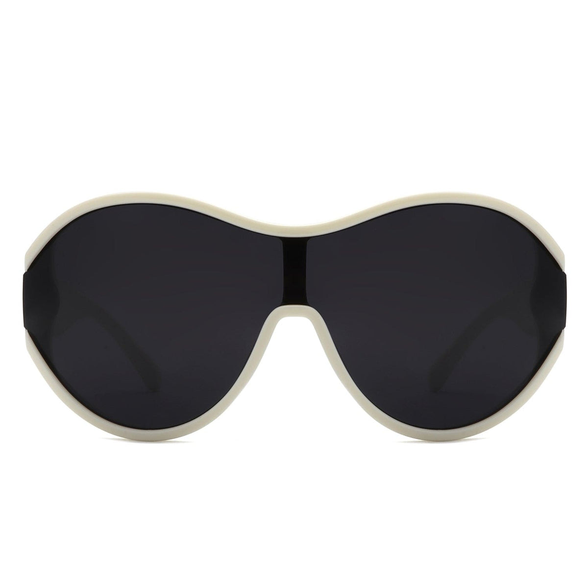 Cramilo Eyewear Sunglasses Gwyneth - Oversize Oval Retro Circle Fashion Curved Round Sunglasses