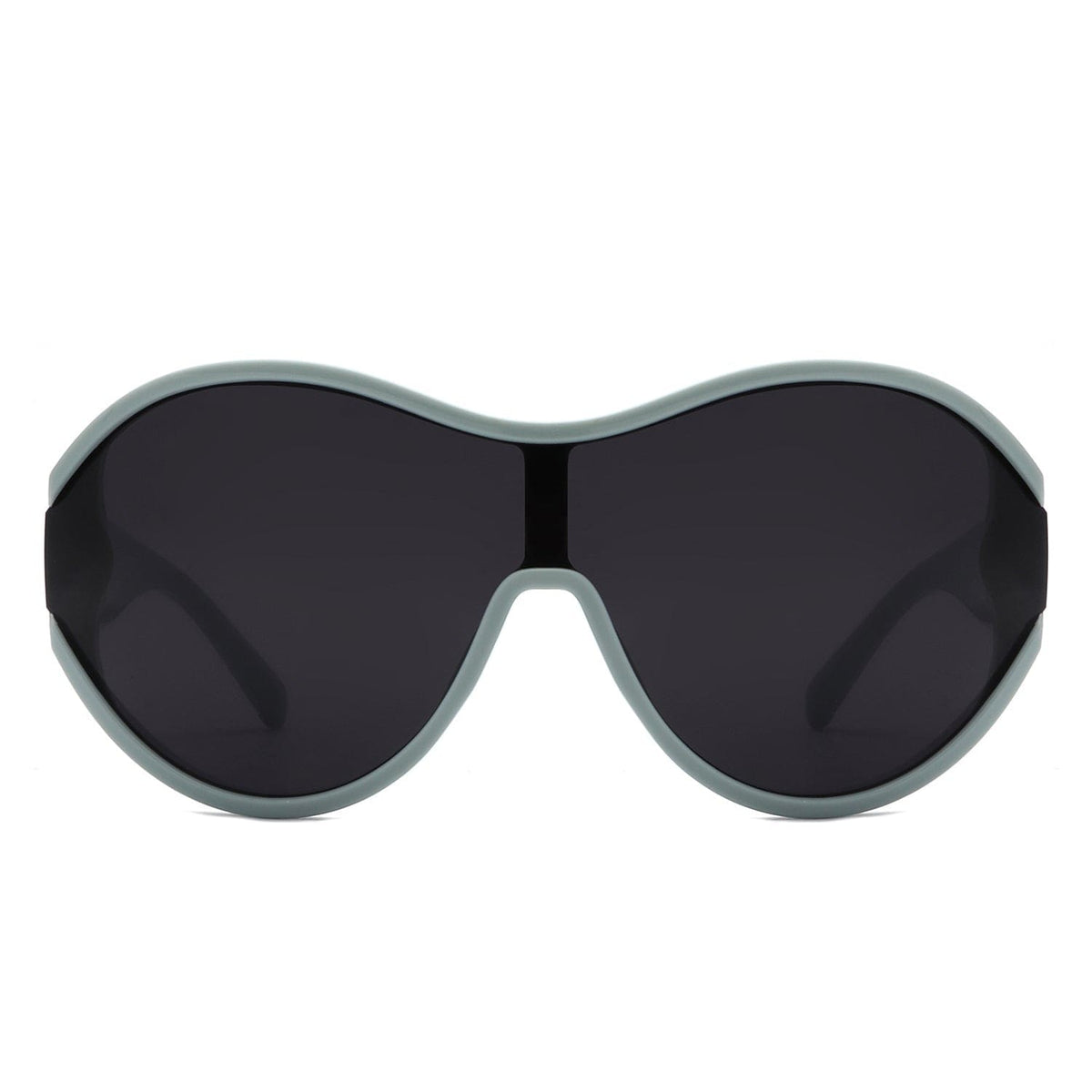 Cramilo Eyewear Sunglasses Gwyneth - Oversize Oval Retro Circle Fashion Curved Round Sunglasses