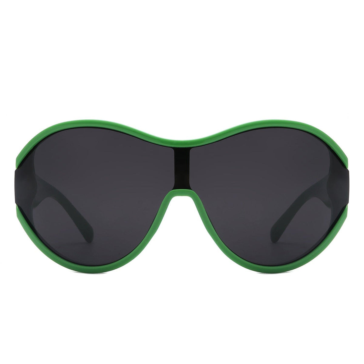 Cramilo Eyewear Sunglasses Gwyneth - Oversize Oval Retro Circle Fashion Curved Round Sunglasses