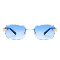 Cramilo Eyewear Sunglasses Hailstorm - Rectangle Retro Rimless Tinted Frameless Fashion Square Sunglasses