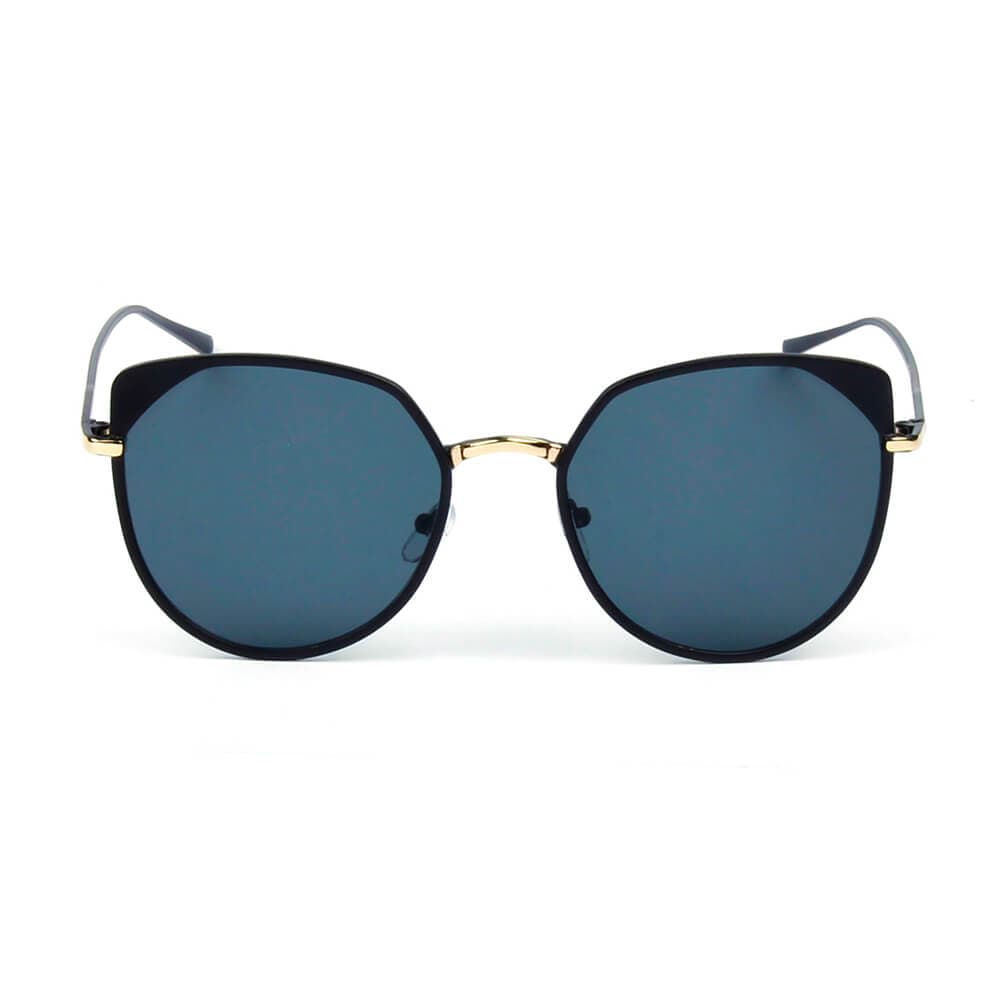 Cramilo Eyewear Sunglasses HERSHEY | Women's Flat Lens Metal Frame Cat Eye Sunglasses
