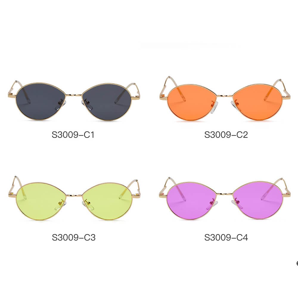Cramilo Eyewear Sunglasses HICKORY | Small Retro Vintage Metal Round Sunglasses