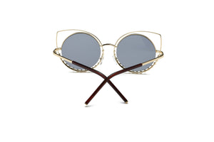 Cramilo Eyewear Sunglasses Holland - Pearl-Studded Cut-Out Cat Eye Princess Sunglasses