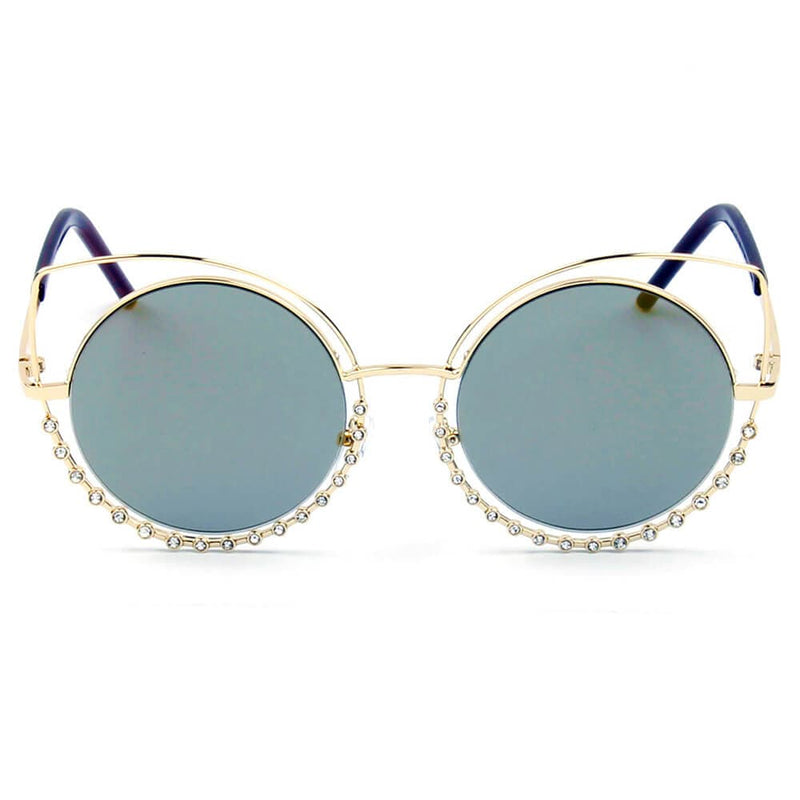 Cramilo Eyewear Sunglasses Holland - Pearl-Studded Cut-Out Cat Eye Princess Sunglasses