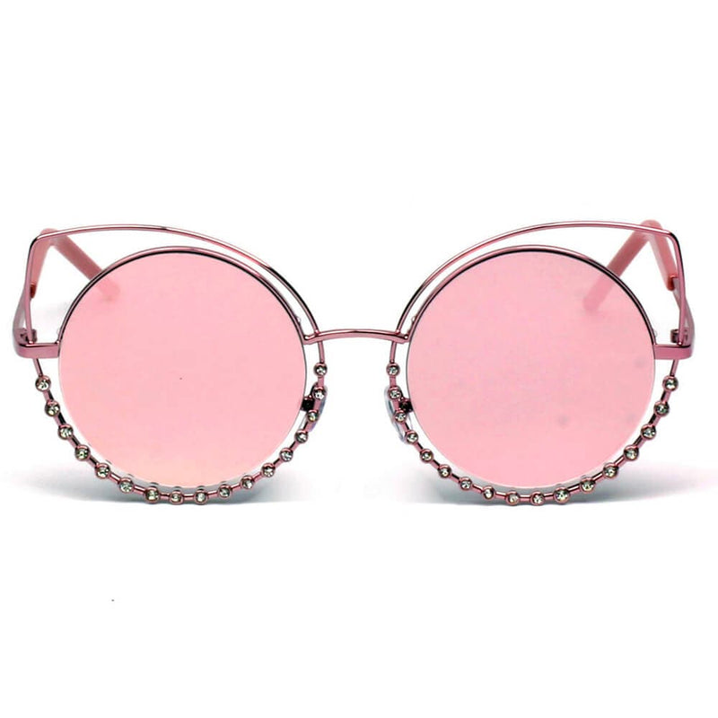 Cramilo Eyewear Sunglasses Holland - Pearl-Studded Cut-Out Cat Eye Princess Sunglasses