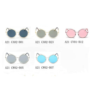 Cramilo Eyewear Sunglasses Holland - Pearl-Studded Cut-Out Cat Eye Princess Sunglasses