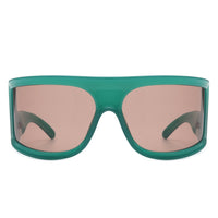 Cramilo Eyewear Sunglasses Kaelin - Oversize Irregular Fashion Square Wrap Around Sunglasses