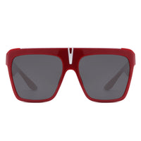 Cramilo Eyewear Sunglasses Kallias - Oversize Square Flat Top Large Fashion Women Sunglasses