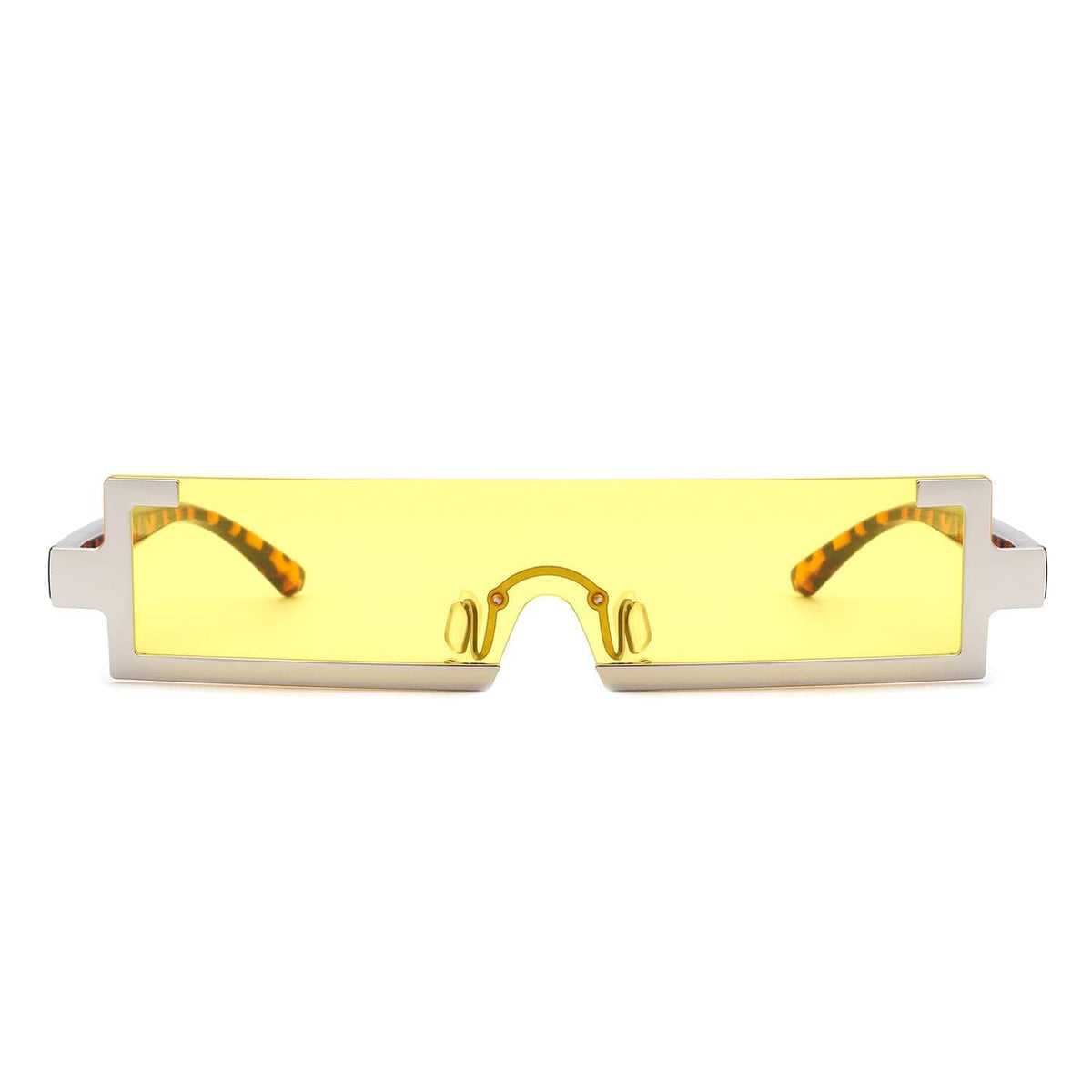 Cramilo Eyewear Sunglasses Kelestra - Retro Rectangular Narrow Semi Rimless Vintage Slim Fashion Sunglasses