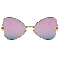 Cramilo Eyewear Sunglasses LINDSAY | Women Oversized Rounded Butterfly Fashion Sunglasses