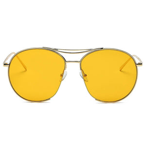 Cramilo Eyewear Sunglasses LOUDON | Oversize Tinted Lens Round Aviator Sunglasses