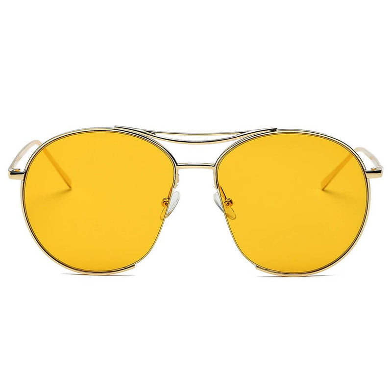 Cramilo Eyewear Sunglasses LOUDON | Oversize Tinted Lens Round Aviator Sunglasses