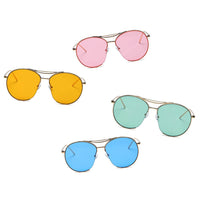 Cramilo Eyewear Sunglasses LOUDON | Oversize Tinted Lens Round Aviator Sunglasses