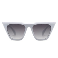 Cramilo Eyewear Sunglasses Lyra - Square Retro Oversize Flat Top Fashion Cat Eye Sunglasses