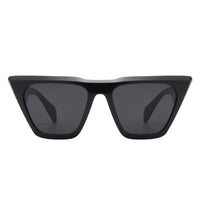 Cramilo Eyewear Sunglasses Lyra - Square Retro Oversize Flat Top Fashion Cat Eye Sunglasses