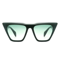 Cramilo Eyewear Sunglasses Lyra - Square Retro Oversize Flat Top Fashion Cat Eye Sunglasses