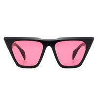 Cramilo Eyewear Sunglasses Lyra - Square Retro Oversize Flat Top Fashion Cat Eye Sunglasses