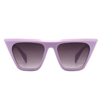 Cramilo Eyewear Sunglasses Lyra - Square Retro Oversize Flat Top Fashion Cat Eye Sunglasses