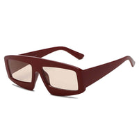 Cramilo Eyewear Sunglasses Maroon COHOES | Women Bold Retro Vintage Rectangular Sunglasses