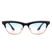 Cramilo Eyewear Sunglasses Mistique - Women Retro Half Frame Square Fashion Cat Eye Sunglasses