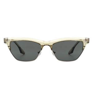 Cramilo Eyewear Sunglasses Mistique - Women Retro Half Frame Square Fashion Cat Eye Sunglasses