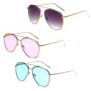 Cramilo Eyewear Sunglasses NAMPA | Women Glitter Rimmed Fashion Aviator Sunglasses