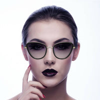 Cramilo Eyewear Sunglasses NARVA | Women Sleek Glitter Glamour Cat Eye Feline Fashion Sunglasses