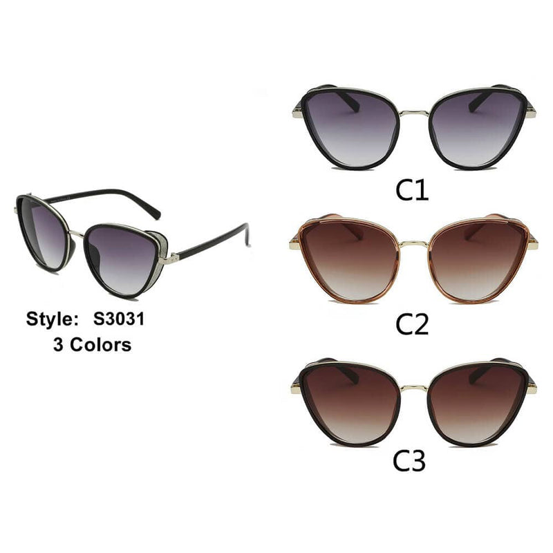 Cramilo Eyewear Sunglasses NARVA | Women Sleek Glitter Glamour Cat Eye Feline Fashion Sunglasses