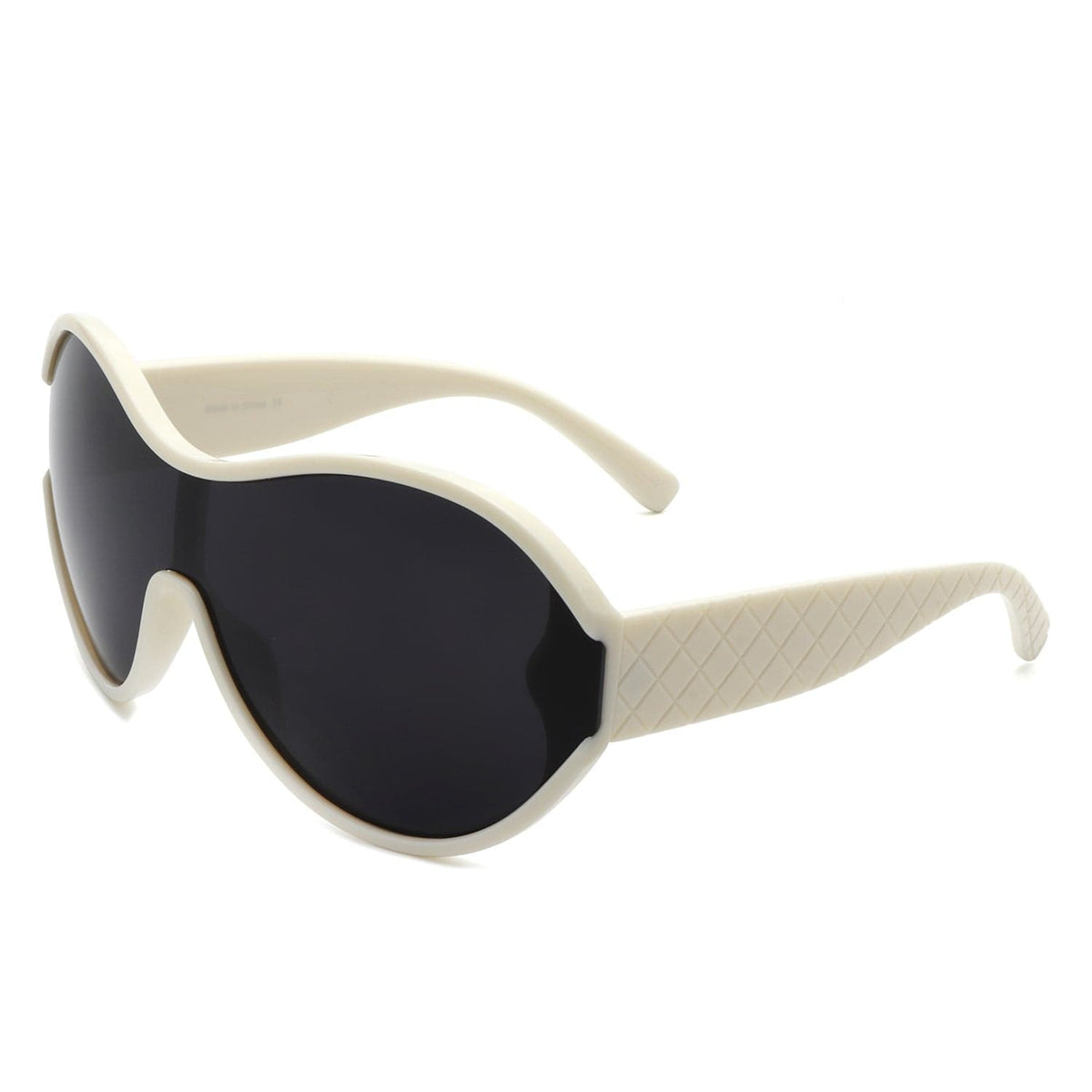 Cramilo Eyewear Sunglasses Nude Gwyneth - Oversize Oval Retro Circle Fashion Curved Round Sunglasses