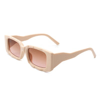 Cramilo Eyewear Sunglasses Nude Tigrilla - Rectangle Retro Flat Top Fashion Vintage Square Sunglasses