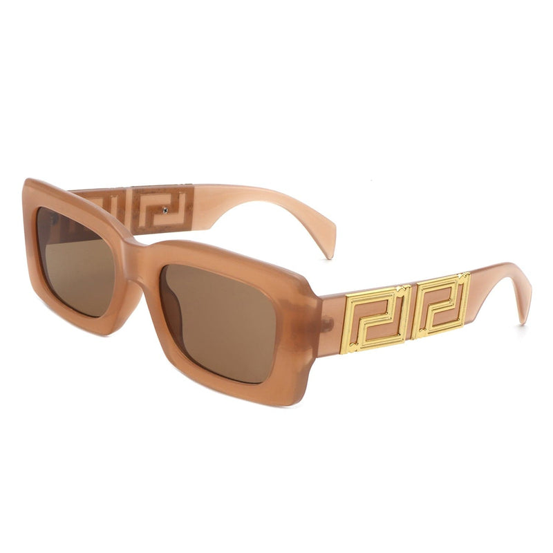 Cramilo Eyewear Sunglasses Nude Ublaeso - Retro Square Thick Frame Luxury Fashion Sunglasses