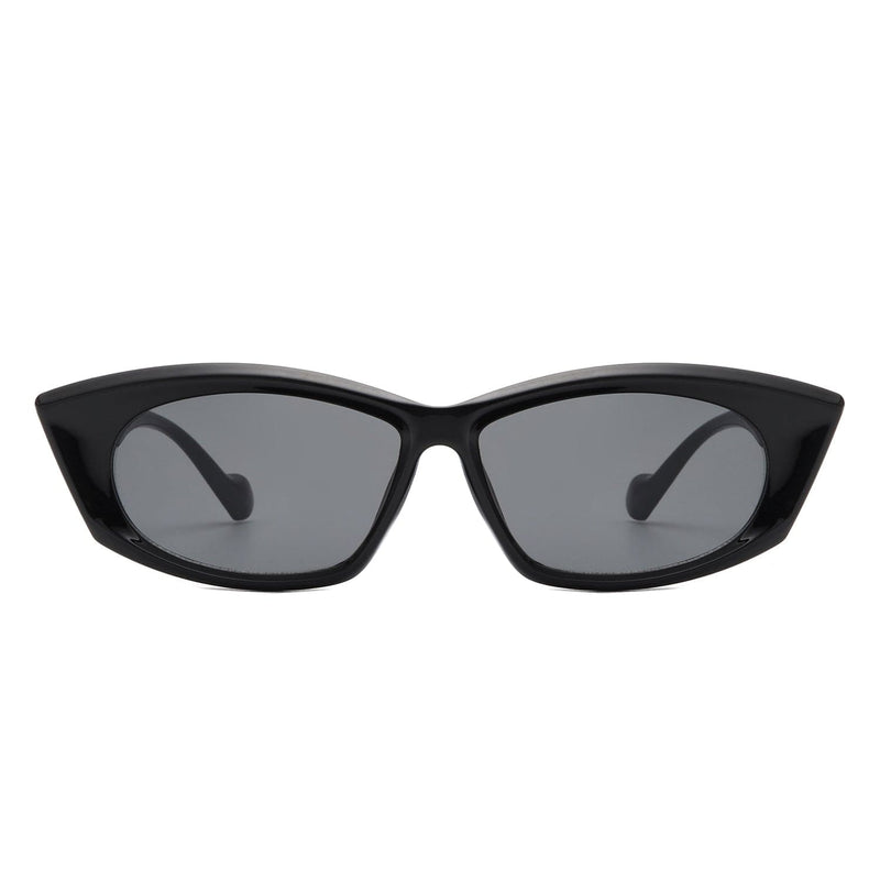 Cramilo Eyewear Sunglasses Nyx - Retro Rectangular Narrow Flat Top Slim Sunglasses