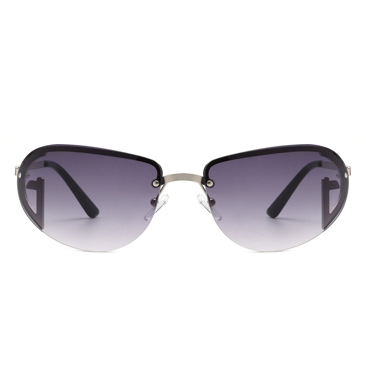 Cramilo Eyewear Sunglasses Oceandew - Retro Rimless Oval Tinted Fashion Round Sunglasses