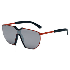 Cramilo Eyewear Sunglasses Orange MACON | Large Oversized Unisex Single Lens Aviator Fashion Sunglasses