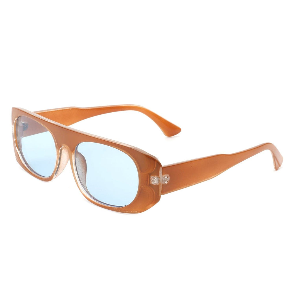 Cramilo Eyewear Sunglasses Orange Midnites - Rectangle Retro Oval Fashion Flat Top Vintage Sunglasses