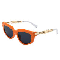 Cramilo Eyewear Sunglasses Orange Skylight - Women Chic Chain Link Design Fashion Cat Eye Sunglasses