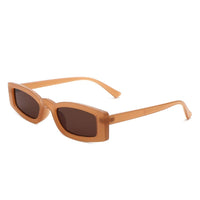 Cramilo Eyewear Sunglasses Orange Starzest - Rectangle Slim Retro Tinted Square Vintage Narrow Sunglasses