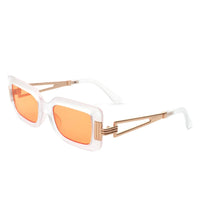 Cramilo Eyewear Sunglasses Orange Sylphine - Oversize Sporty Square Chunky Shield Sunglasses