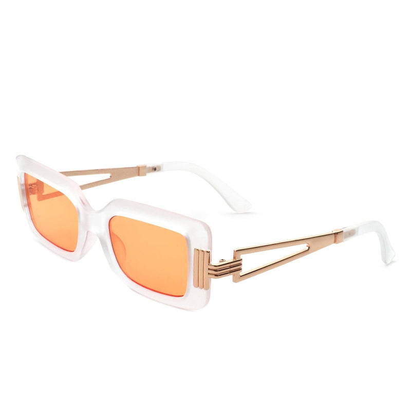 Cramilo Eyewear Sunglasses Orange Sylphine - Oversize Sporty Square Chunky Shield Sunglasses