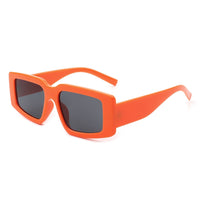 Cramilo Eyewear Sunglasses Orange Ultronia - Rectangle Retro Fashion 90's Vintage Square Sunglasses