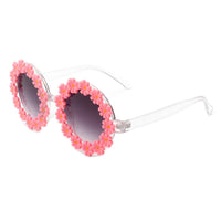 Cramilo Eyewear Sunglasses Orange Ysabelia - Round Daisy Flower Shape Circle Party Floral Women Sunglasses