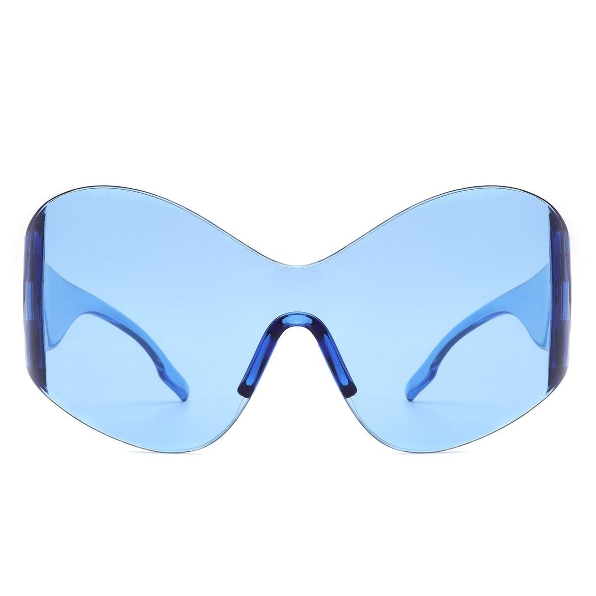 Cramilo Eyewear Sunglasses Oriel - Women Fashion Rimless Oversized Shield Wraparound Sunglasses